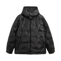 冬季GXG男士三色休闲潮搭连帽鸭绒短款羽绒服男