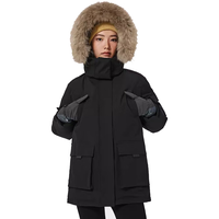 骆驼 CAMEL羽绒服围城冬保暖户外派克工装风毛领可拆外套 幻影黑,男女同款(600+蓬松85%绒子) L