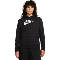 耐克（NIKE）女运动服冬季连帽薄绒卫衣经典舒适DQ5776-010 黑色 S