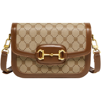 包包女2025复古经典老花单肩斜挎小方包休闲百搭腋下包