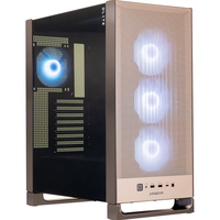 INWIN迎广DLITE摩卡棕 台式电脑机箱 标配4颗风扇/集线器/20GbpsType-C 支持ATX主板 可背插 360水冷