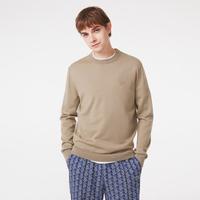 Lacoste 法国鳄鱼男装时尚休闲圆领打底衫简约纯色羊毛衫百搭男士针织衫