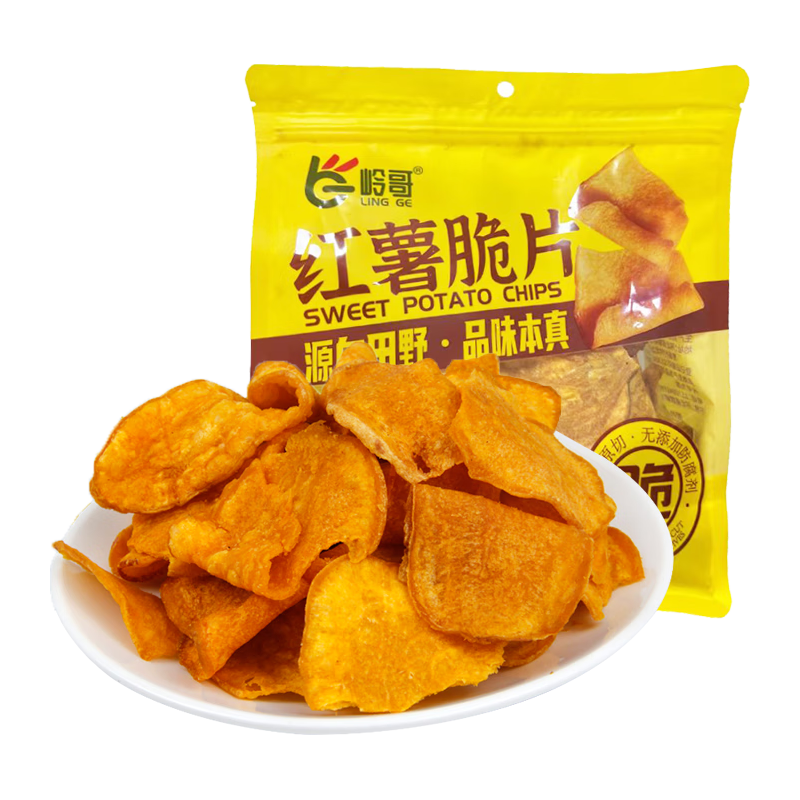 岭哥 红薯脆片 原味 258g*1袋