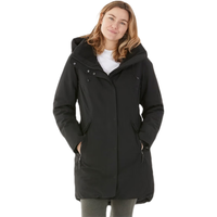 迪卡侬（DECATHLON） SH100 女式冬季徒步防水保暖派克大衣 X-WARM -10°C O 女款黑色 S