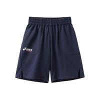 亚瑟士（asics）童装2024年夏儿童轻薄柔软运动休闲短裤精致百搭332241095072 50藏青色 170