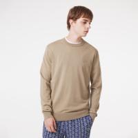 保暖服饰：LACOSTE 法国鳄鱼【100%羊毛】圆领简约纯色羊毛衫毛衣