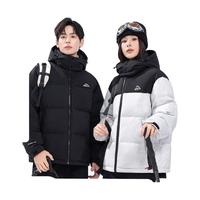 雪中飞 SNOWFLYING2025冬男士短款羽绒服连帽面包服欧美休闲时尚加厚大码