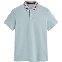 太平鸟男装休闲polo衫男衬衣polo衫翻领短袖夏季 灰绿色第一批(修身) M