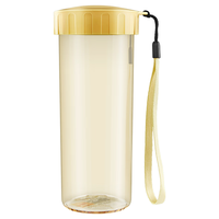 特百惠（Tupperware）莹彩430ML塑料杯男女士夏季运动水杯子户外便携大容量 香草黄 香草黄430ml