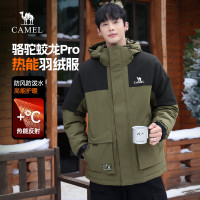 今日必买、保暖服饰：骆驼 蛟龙Pro 90%绒4级防水工装连帽派克羽绒服 M13CF00100A