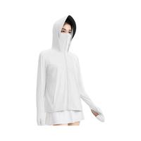 歌伦芝【蕉下同款】时尚防晒衣女防紫外线冰丝透气户外凉感休闲手套款 白色 L