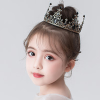 韩国女童皇冠头饰儿童公主小孩王冠发夹小女孩水钻宝宝发饰 墨语皇冠