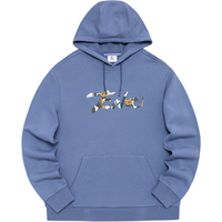 鸿星尔克电池熊猫丨男装秋季连帽卫衣运动宽松休闲套头衫 米粝紫 XL