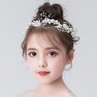 韩国女童皇冠头饰儿童公主小孩王冠发夹小女孩水钻宝宝发饰 春天花香