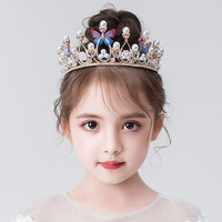 韩国女童皇冠头饰儿童公主小孩王冠发夹小女孩水钻宝宝发饰 蝴蝶王国