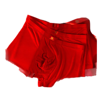 七匹狼(SEPTWOLVES)【抗菌舒适】本命年男士内裤男蛇年红色平角裤冰丝短裤4条礼盒装 2XL