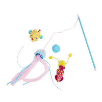 FOFOS两只福狸猫咪玩具弹簧逗猫棒带猫薄荷自嗨解闷幼猫玩具 水母+章鱼+鱼