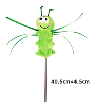 FOFOS两只福狸猫咪玩具弹簧逗猫棒带猫薄荷自嗨解闷幼猫玩具 毛毛虫 逗猫棒