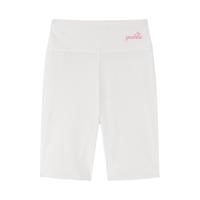 YeeHoO英氏女童短裤高腰冰丝裤儿童打底裤女宝宝夏薄款五分裤 白色（高腰防卷边） 110