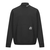  UNDER ARMOUR/安德玛 库里同款 男士半高领篮球运动卫衣  黑色001 L