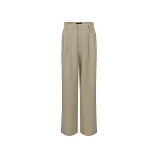 URBAN REVIVO 女装法式轻通勤气质垂感显瘦阔腿裤 UWH640034 卡其 XS