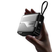 VENIDER 充电宝 20000毫安自带线移动电源小巧便携带插头快充