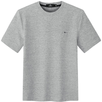 七匹狼【凉感+不易变形】短袖T恤2024年多彩时尚花纱华夫格男士t恤 004(花灰) 185/100A/XXXL 185/100A