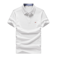 七匹狼短袖T恤男夏季商务保罗衫POLO冰爽抗菌翻领打底衫男装冰丝凉感 803(本白)-6777 195/108A(5XL)