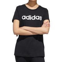 阿迪达斯 adidas简约百搭舒适透气 女款圆领短袖运动T恤
