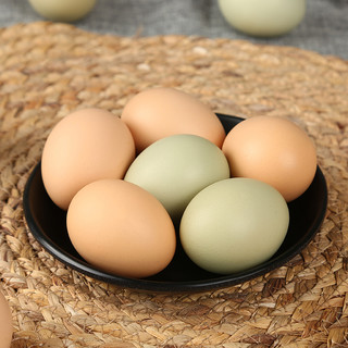 觅语田间 农家散养绿壳乌鸡蛋 30枚 1200g