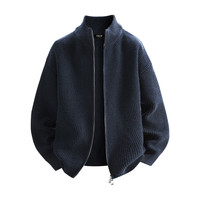 5厘米 FIVE CM 男士简约拉链立领开衫毛衣外套 5CMKNMNB60160