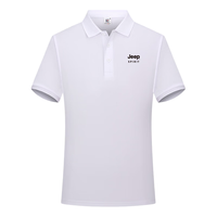 Jeep短袖t恤男装透气夏季T恤翻领polo衫男速干冰丝休闲运动上衣 2008 白色 XL