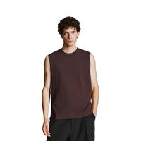 UR2024秋季男装时尚美式复古风宽松无袖背心UMF440144 暗紫 S