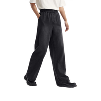 森马（Semir）牛仔裤男2024秋季做旧复古港风长裤显瘦直筒裤107624124101 牛仔黑98301 L