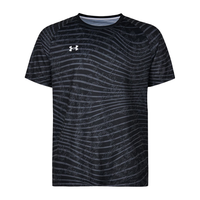 安德玛UNDER ARMOUR运动休闲篮球跑步透气速干男女T恤短袖短裤套装24500510 黑色短袖 L