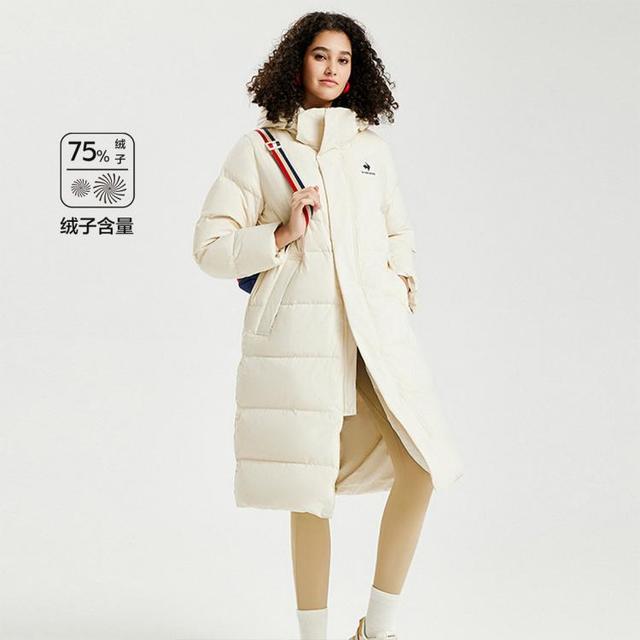 le coq sportif 乐卡克 法国公鸡外套男外套女冬季运动休闲连帽长款羽绒服保暖男女同款