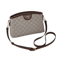 稻草人（MEXICAN）女士包包复古花纹时尚单肩包休闲百搭设计斜挎小包新年 卡其啡-复古老花纹