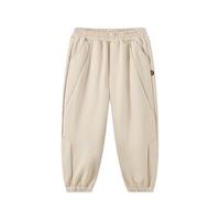 马骑顿（MQD）男童25春学院风中大童工装裤子休闲裤 米卡其 160