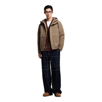 杰克·琼斯（JACK&JONES） 秋冬时尚潮反光字母印花工装连帽鸭绒羽绒服外套男装