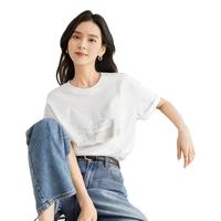 DUIBAI/对白 侧开叉 女士短袖T恤