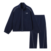 英氏（YEEHOO）男童套装儿童衣服秋季外套裤子两件套男孩运动休闲套装中大童装 星格辑光套装-深蓝 【亲肤透气】 165