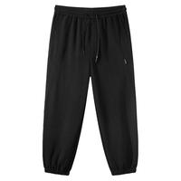 GXG 男士针织束脚裤透气休闲裤 G24X023079 黑色 XL