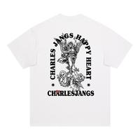 CHARLES JANG'S HAPPY HEART/查尔斯桃心 纯棉 男士短袖T恤