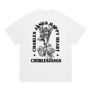  CHARLES JANG'S HAPPY HEART/查尔斯桃心 纯棉 男士短袖T恤