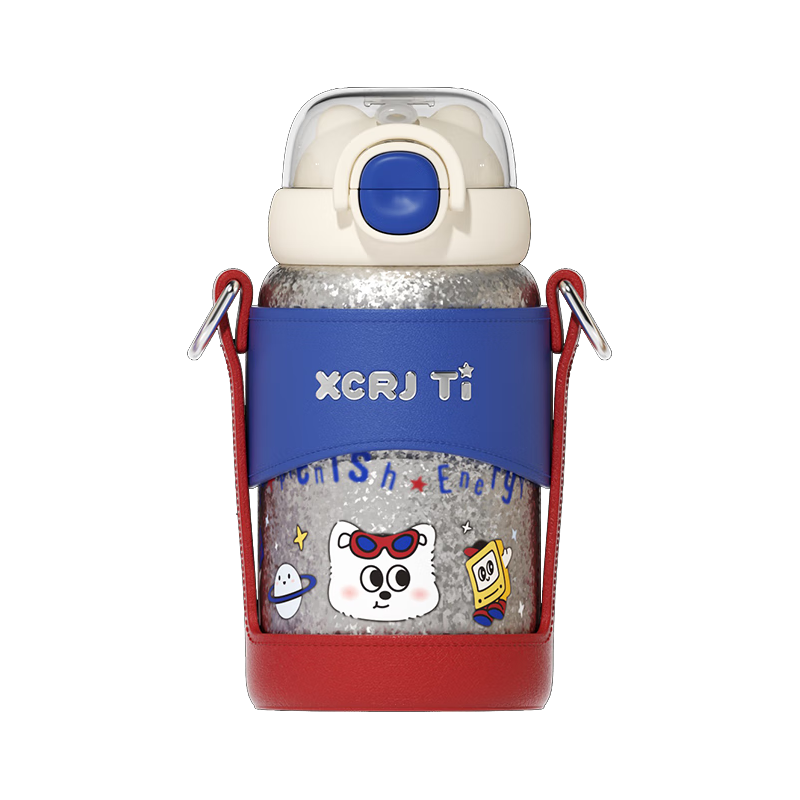  小茶日记 纯钛 儿童保温杯 吸管