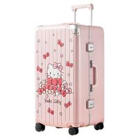 银座 GINZAxHelloKitty联名旅行箱女铝框trunk行李箱大容量20寸登机