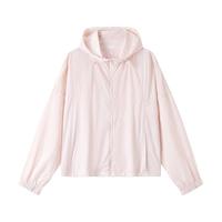 森马（Semir）外套女抽绳宽松连帽质感夹克女生百搭夏季凉感防晒衣户外温柔 梦幻粉60383 L