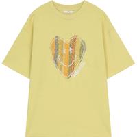 ELF SACK/妖精的口袋 重工彩虹爱心刺绣 女士短袖T恤
