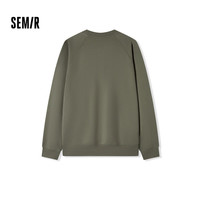 森马（Semir）卫衣男2024冬季发热抑菌抓绒内搭上衣印花101724116105 土灰绿A41901 XL