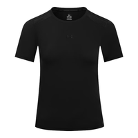 安德玛（UNDERARMOUR）春夏Cool Mesh女子训练运动短袖T恤6007555 黑色001 S